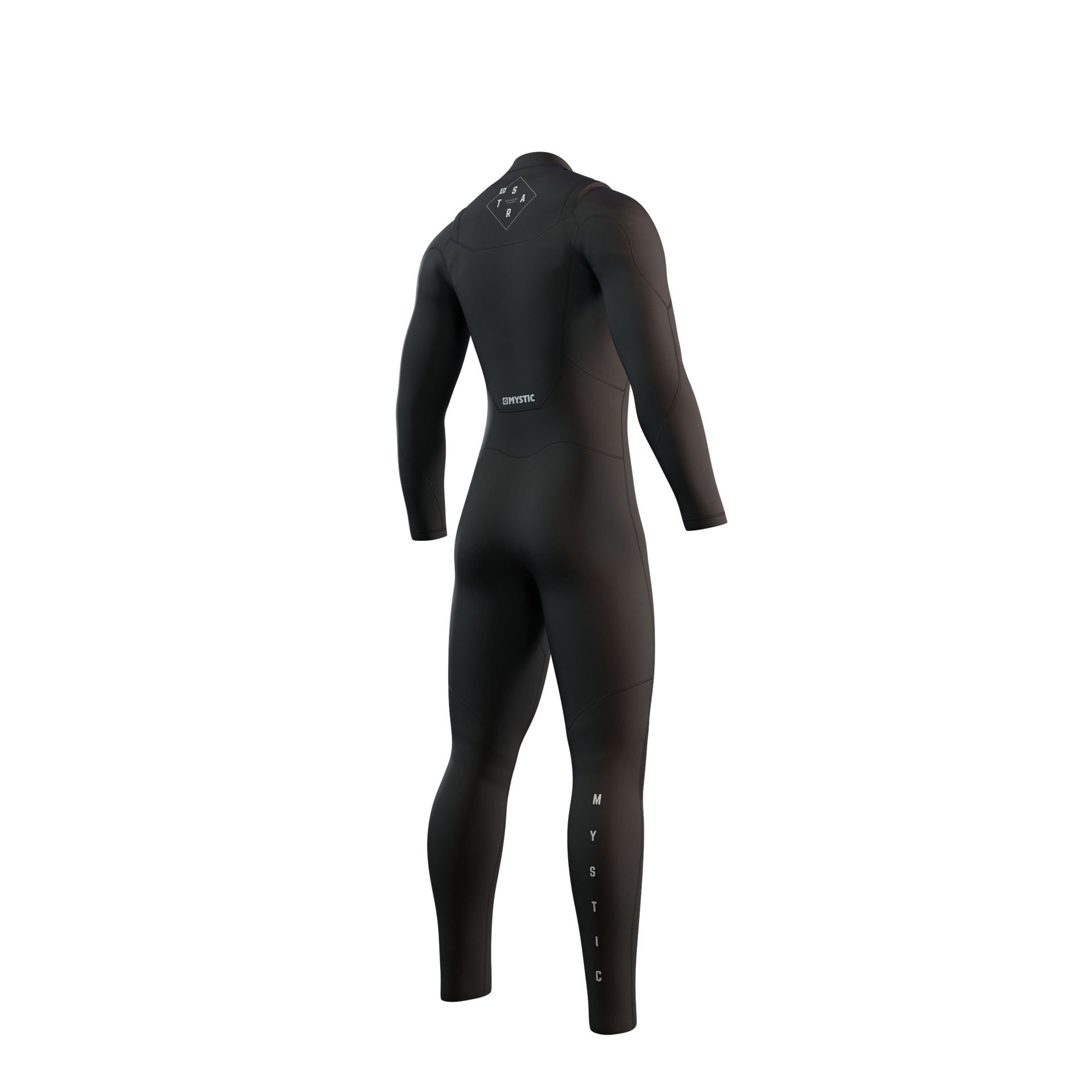 Mystic Star Fullsuit 5/3mm Double Fzip Men black, back view