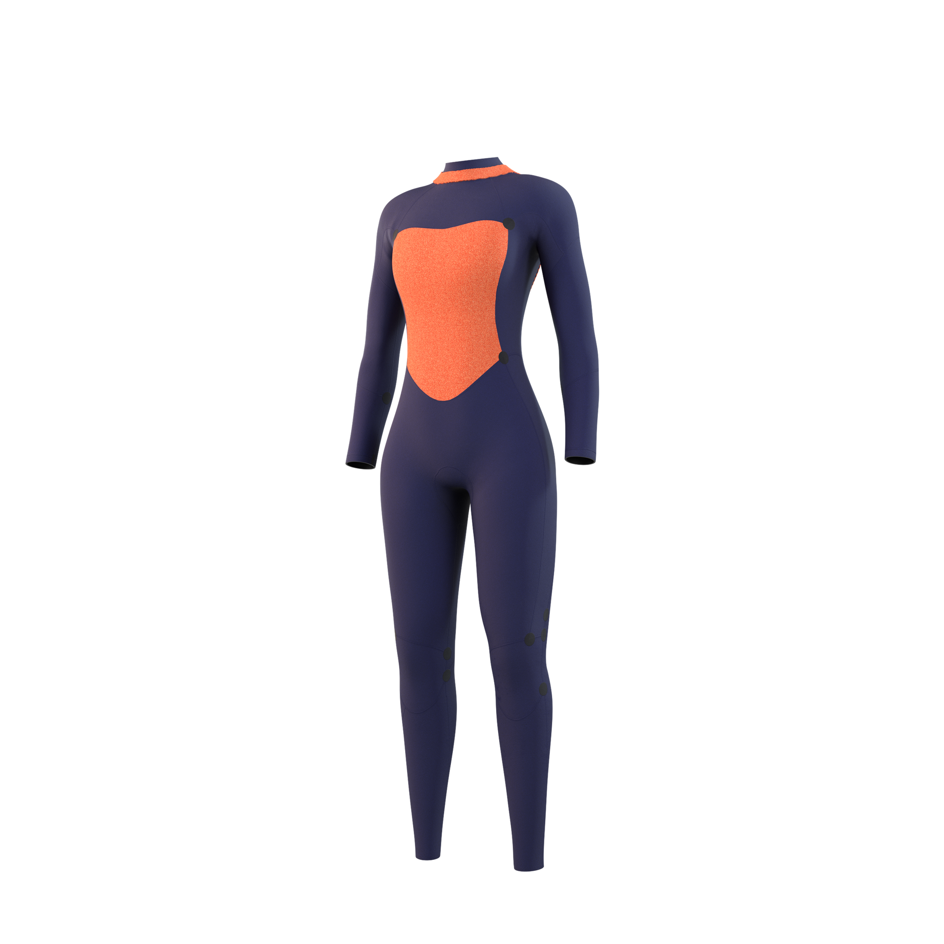 Mystic Star Fullsuit 3/2mm Bzip Women orange, front view