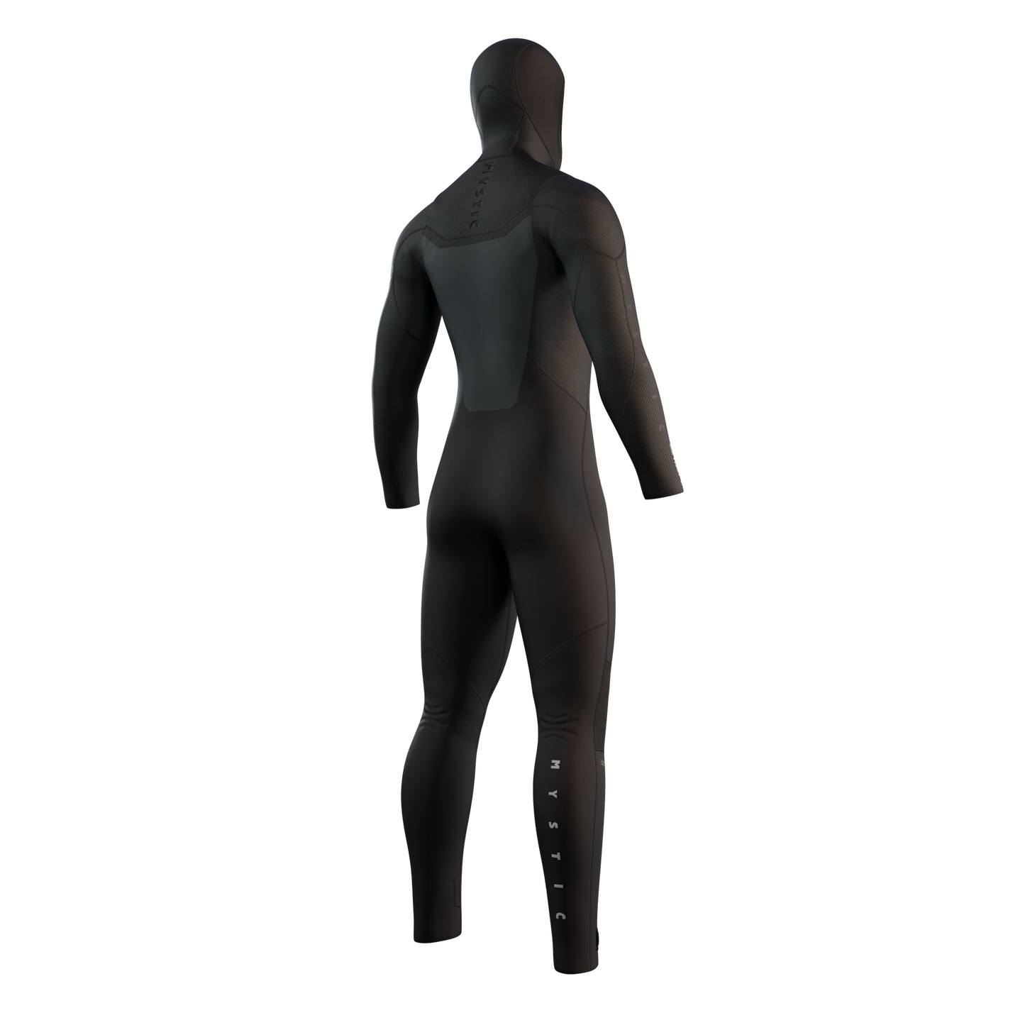 Mystic Voltt Hooded Fullsuit 6/4/3mm Fzip black, back view