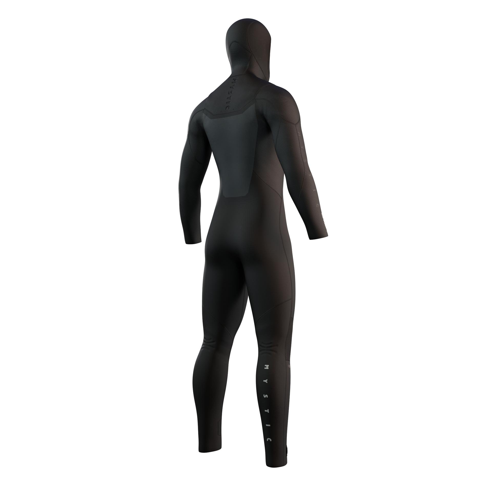 Mystic Voltt Hooded Fullsuit 6/4/3mm Fzip black, back view