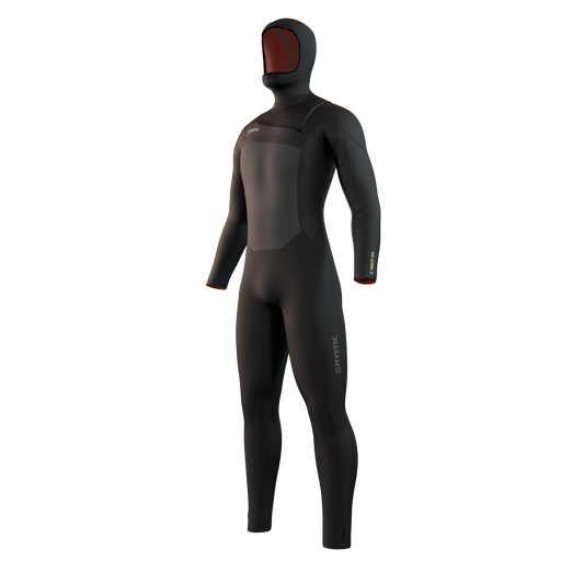 Mystic Voltt Hooded Fullsuit 6/4/3mm Fzip black,  front view