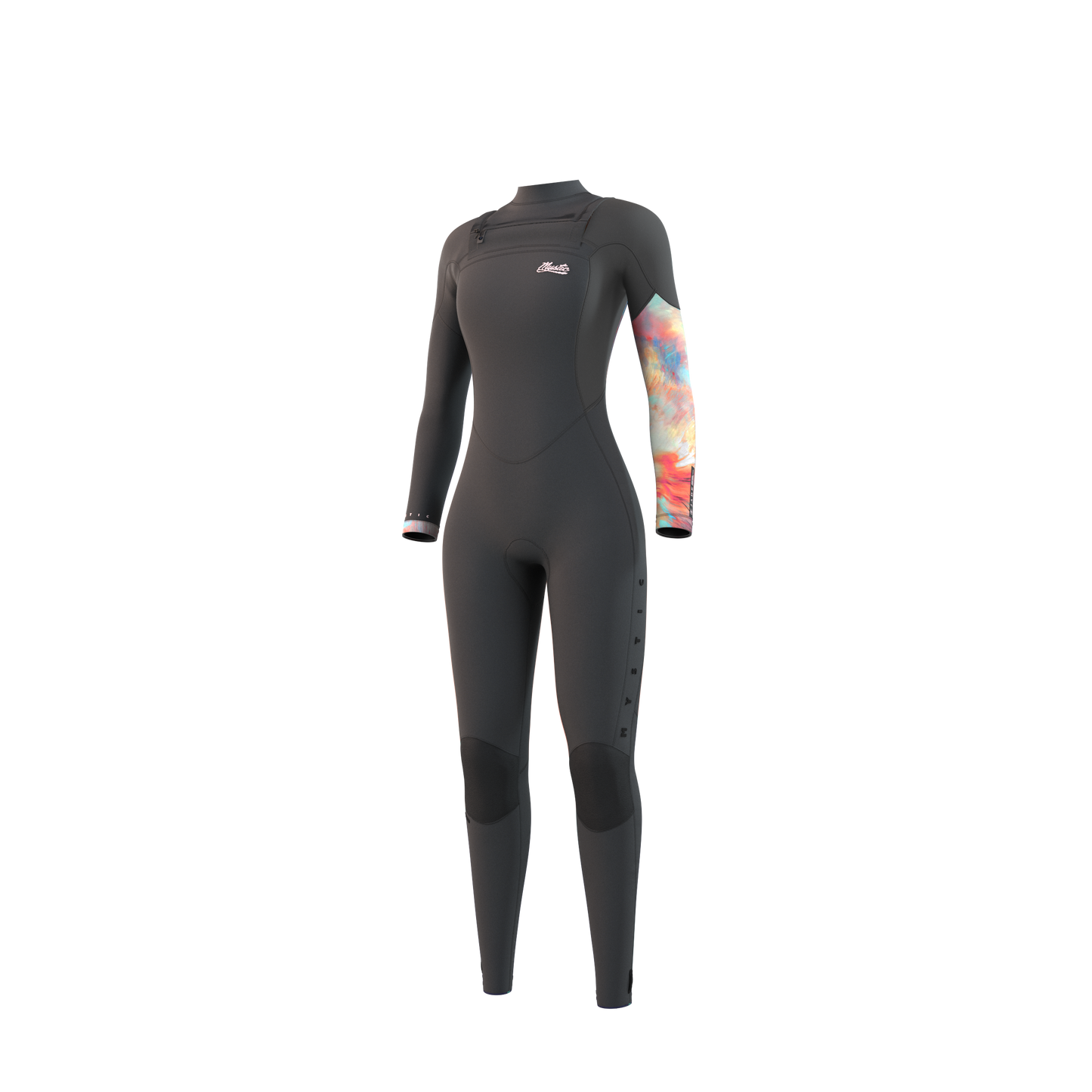 Mystic Jayde Fullsuit 5/4mm Double Fzip Women gray, front view