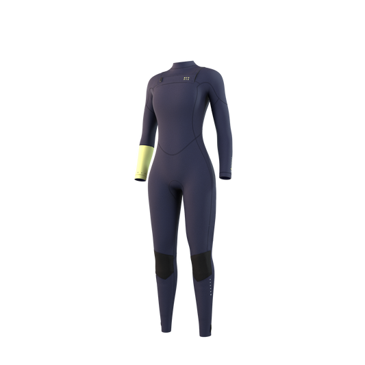 Mystic Dazzled Fullsuit 5/3mm Double Fzip Women blue, front view