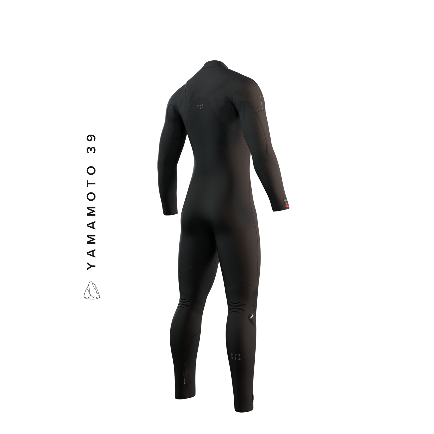 Mystic Majestic Fullsuit 5/4mm Fzip 2023 black, back view