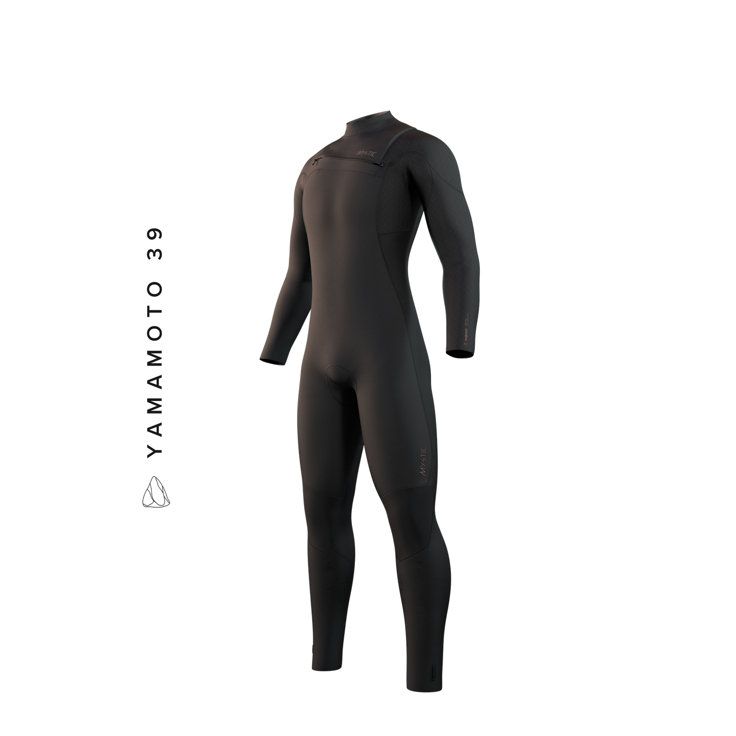 Mystic Majestic Fullsuit 5/4mm Fzip 2023 black, front view