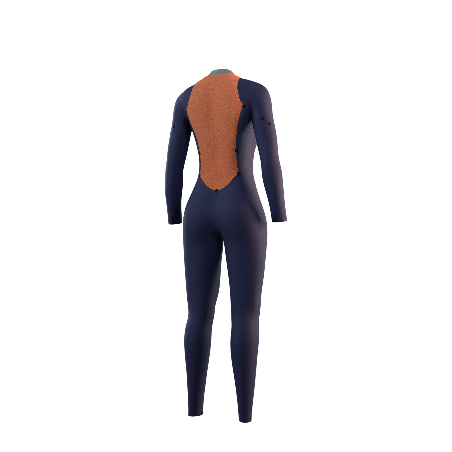 Mystic Star Fullsuit 5/3mm Bzip Women orange, back view
