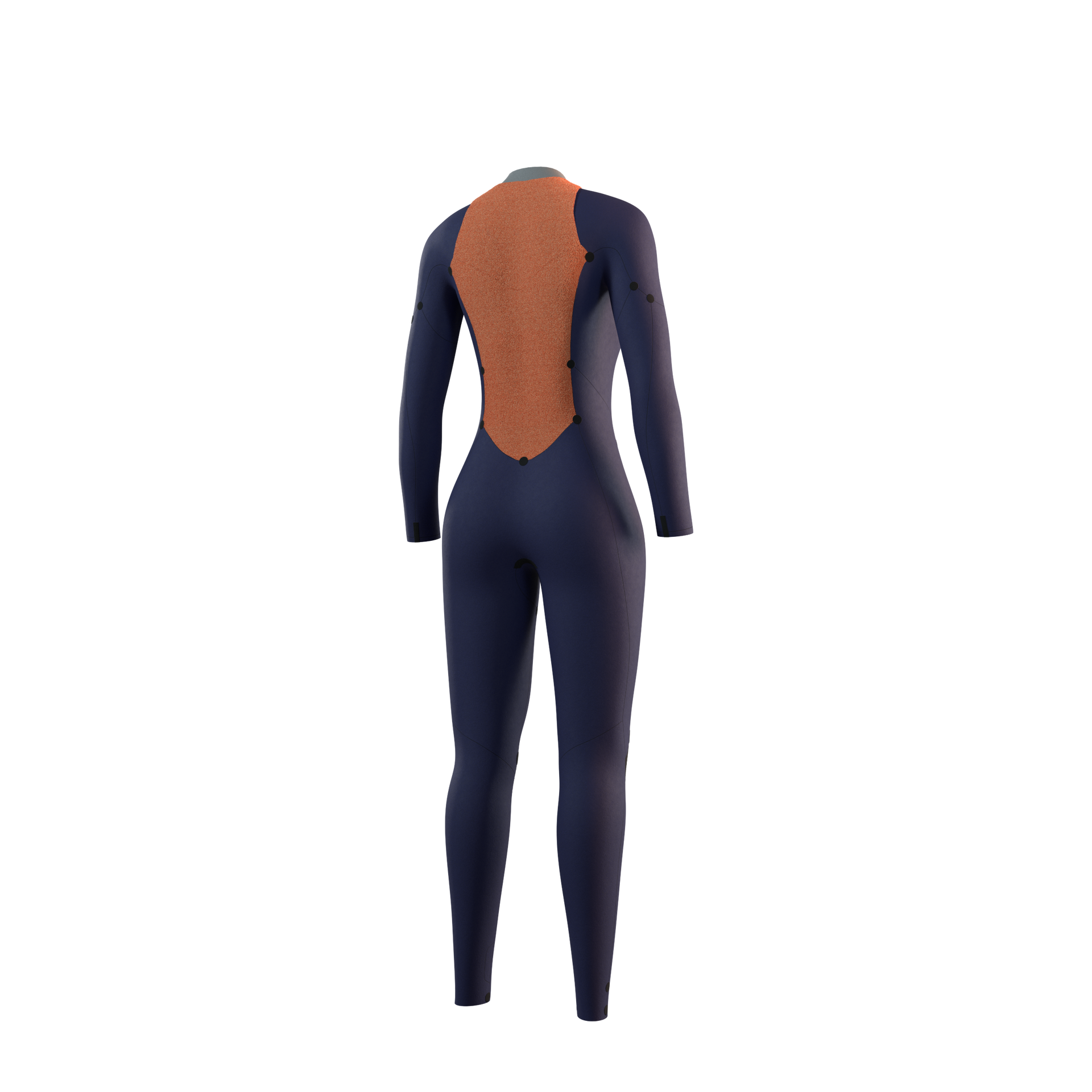 Mystic Star Fullsuit 5/3mm Bzip Women orange, back view